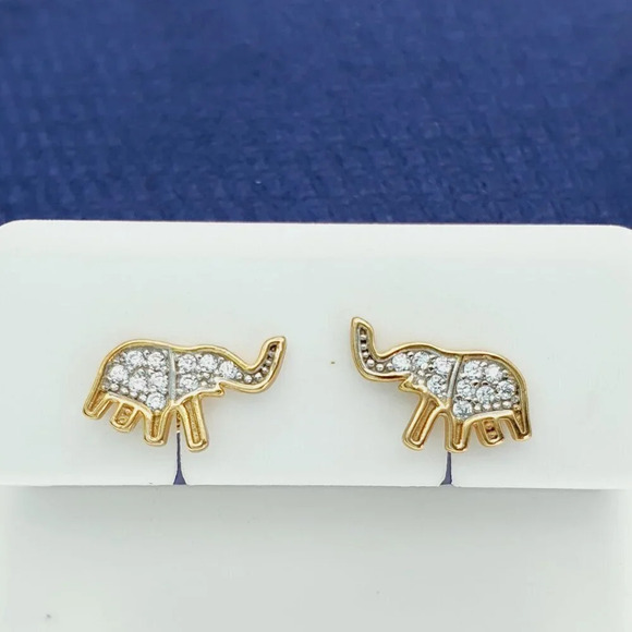 925 Sterling Silver CZ Stud Earrings for Women/Girl, US925P1225 - Picture 3 of 7